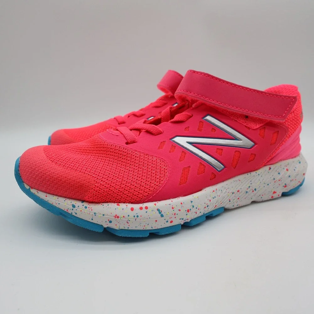 New Balance FuelCore Urge Kids Size 3 Pink Mesh Hook Loop Running Shoes KVURGPGP